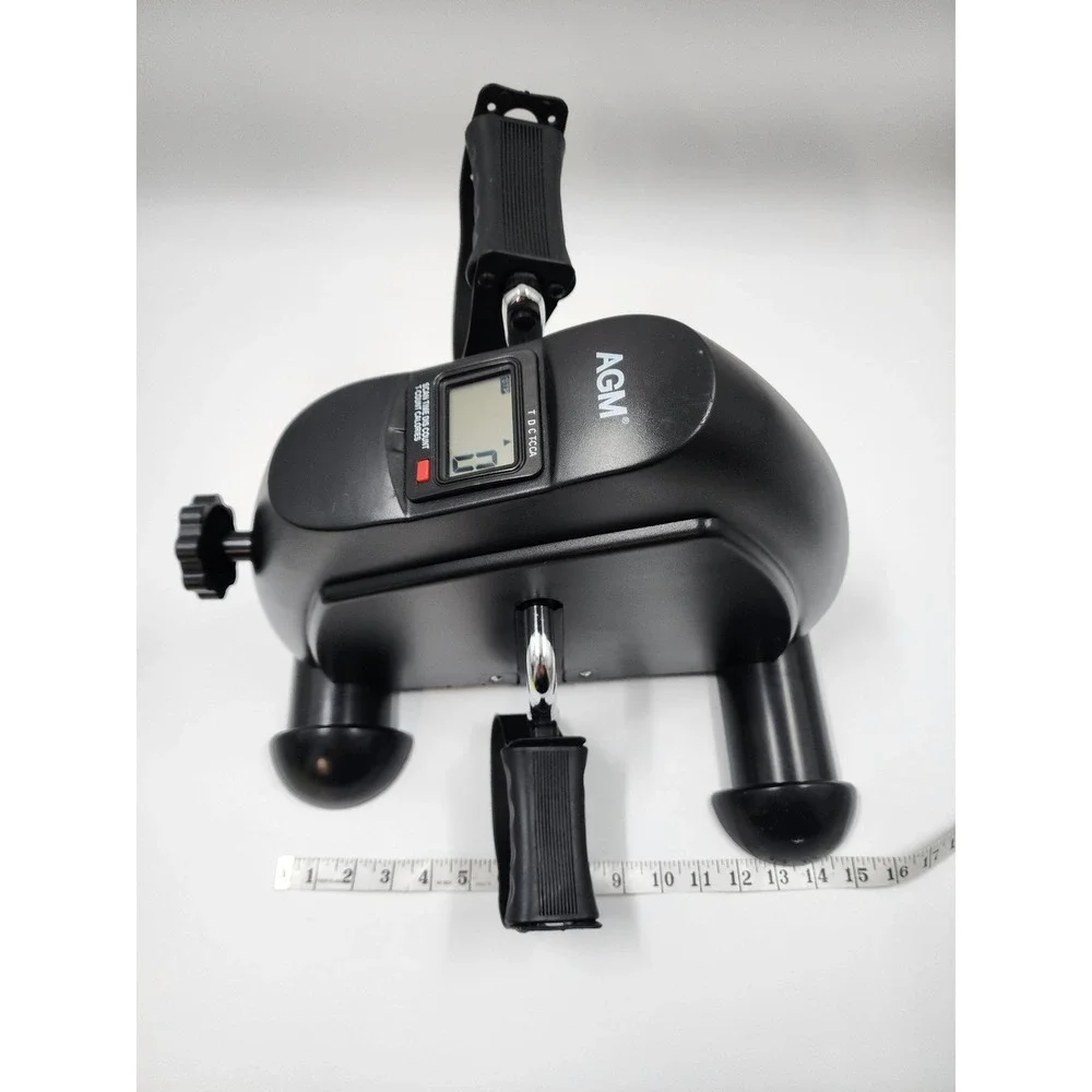 AGM Mini Exercise Bike Under Desk Pedal Exerciser Black Portable LCD Display - Picture 4 of 10